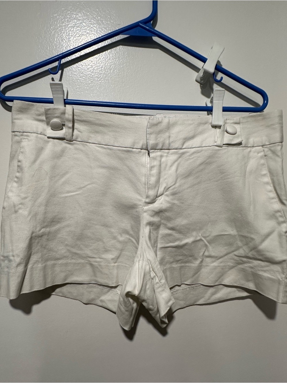 Banana Republic White High-Rise Cotton Blend Shorts women